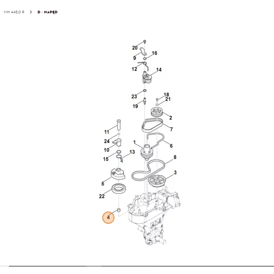 STIHL Glebogryzarka MH445.0 Tulejka 6241 711 2400